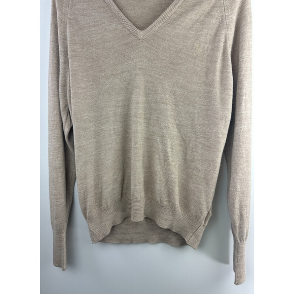 Vintage Christian Dior V-Neck Sweater Beige Tan Stretch LS Men's Size Large - Picture 4 of 7